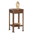 Home Square Pull Out Drawer Accent Table in Plantation Cherry - Set of 2
