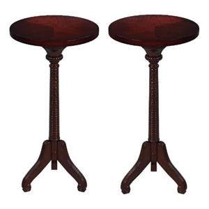 home square wood pedestal table - set of 2