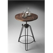 Home Square Metal & Wood Accent Table in Black Base - Set of 2