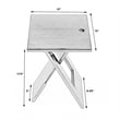 Home Square Hammond Mango Wood Folding Table in Coffee - Set of 2