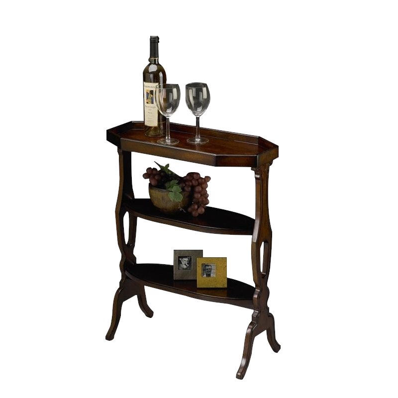Home Square Accent Table in Plantation Cherry Finish - Set of 2