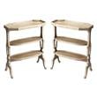 Home Square Transitional Accent Table in Gray Finish - Set of 2