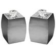 Home Square Modern Stainless Steel Accent Table in Silver - Set of 2
