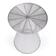 Home Square Traditional Metal End Table in Silver Finish - Set of 2