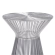 Home Square Traditional Metal End Table in Silver Finish - Set of 2