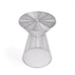 Home Square Traditional Metal End Table in Silver Finish - Set of 2
