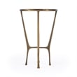 Home Square Contemporary Marble & Aluminum Side Table in Gold - Set of 2