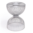 Home Square Modern Metal End Table in Silver Finish - Set of 2
