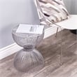 Home Square Modern Metal End Table in Silver Finish - Set of 2