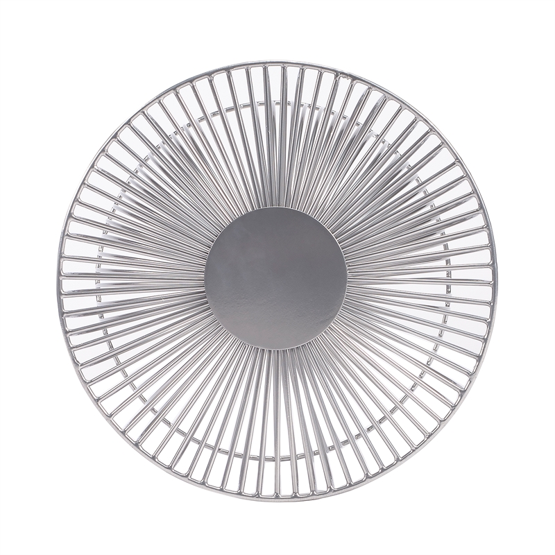 Home Square Modern Metal End Table in Silver Finish - Set of 2