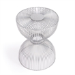 Home Square Modern Metal End Table in Silver Finish - Set of 2
