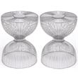 Home Square Modern Metal End Table in Silver Finish - Set of 2