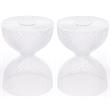 Home Square Modern Metal End Table in White Finish - Set of 2