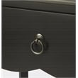 Home Square Transitional Rubberwood Nightstand in Black - Set of 2