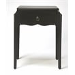 Home Square Transitional Rubberwood Nightstand in Black - Set of 2
