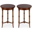 Home Square Traditional Accent Table in Olive Ash Burl - Set of 2