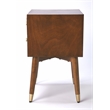 Home Square Modern Two Drawer Nightstand in Brown Finish - Set of 2