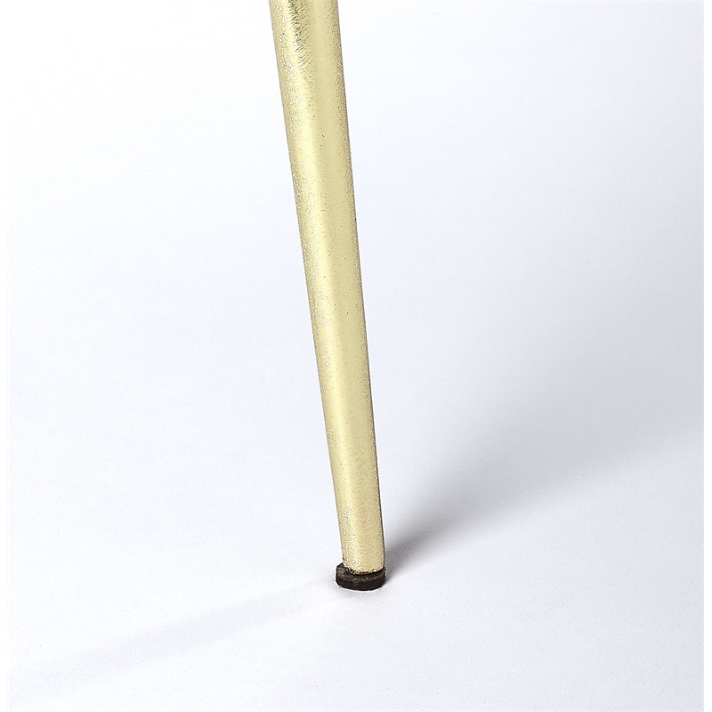 Home Square Modern Marble and Brass Accent Table in Green - Set of 2