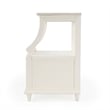 Home Square Transitional Marble Nightstand in White - Set of 2