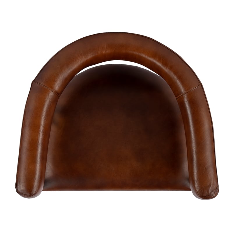 Home Square Leather and Iron Cushioned Bar Stool in Brown - Set of 2