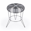 Home Square Decorative Wire Iron Accent Table in Dark Silver - Set of 2