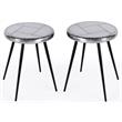 Home Square Metal Aviator Accent Table in Silver Finish - Set of 2