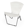 Home Square Iron & Leather Accent Chair in White Finish - Set of 2