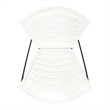 Home Square Iron & Leather Accent Chair in White Finish - Set of 2