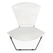 Home Square Iron & Leather Accent Chair in White Finish - Set of 2