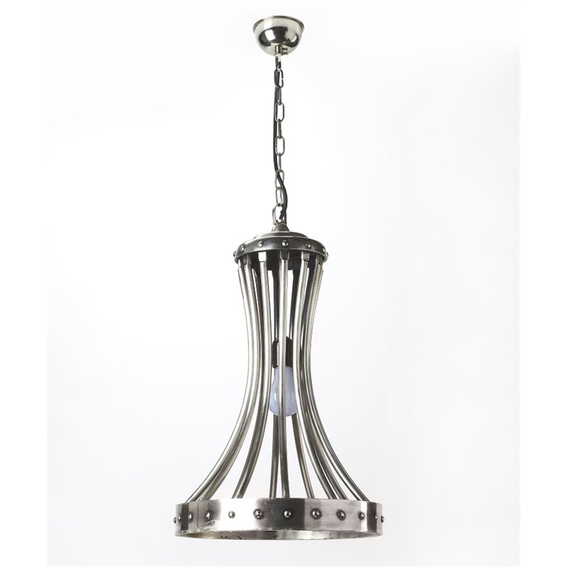 Home Square Cast Aluminium Pendant in Antique Silver - Set of 2