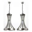 Home Square Cast Aluminium Pendant in Antique Silver - Set of 2