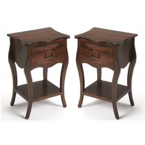 home square transitional wood nightstand - set of 2