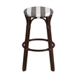 Home Square Rattan Backless Bar Stool in Coffee & White - Set of 2
