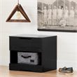 Home Square 3-Piece Set with 2 Nightstands and 5 Drawer Chest in Black Oak