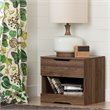 Home Square 2-Piece Set with 1 Drawer Nightstand & Dresser in Natural Walnut