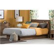 Home Square 2-Piece Set with 1 Drawer Nightstand & Dresser in Natural Walnut