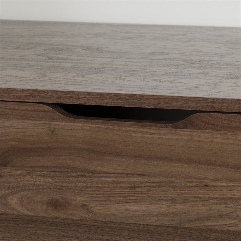 Home Square 1 Drawer Nightstand in Natural Walnut - Set of 2