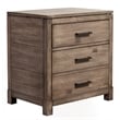 Home Square 2 Drawer Wood Nightstand in Weathered Gray - Set of 2