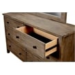 Home Square 3-Piece Set with 2 Nightstands & 6 Drawer Dresser in Natural Gray