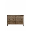 Home Square 3-Piece Set with 2 Nightstands & 6 Drawer Dresser in Natural Gray