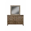 Home Square 3-Piece Set with 2 Nightstands & 6 Drawer Dresser in Natural Gray