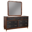 Home Square 3-Piece Set with 7 Drawer Dresser & 2 Nightstands in Dark Walnut
