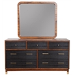 Home Square 3-Piece Set with 7 Drawer Dresser & 2 Nightstands in Dark Walnut