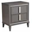 Home Square 3-Piece Set with Queen Platform Bed & 2 Nightstands in Dark Gray
