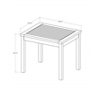 Home Square Wood Patio Simple Side Table in Brown - Set of 2