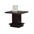 Home Square Square Pedestal End Table in Cappuccino - Set of 2