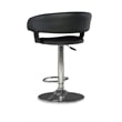Home Square Curved Back Metal Adjustable Barstool in Black - Set of 3