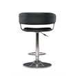 Home Square Curved Back Metal Adjustable Barstool in Black - Set of 3