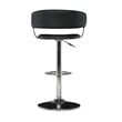 Home Square Curved Back Metal Adjustable Barstool in Black - Set of 3