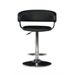 Home Square Curved Back Metal Adjustable Barstool in Black - Set of 3